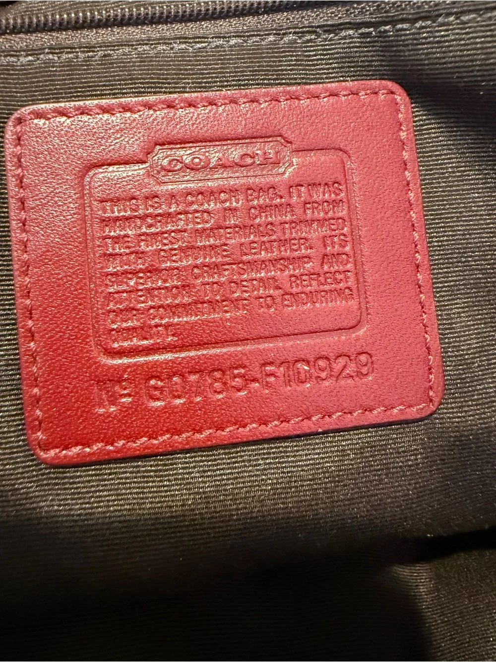 Rare Coach y2k Red Signature Soho Hampton Bag with Silver Hardware and Hangtag